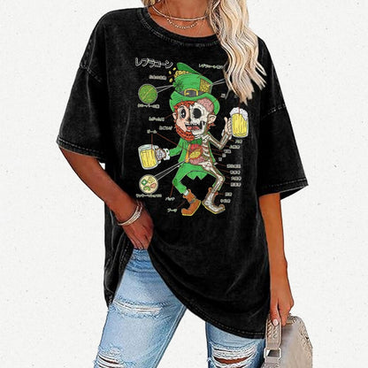 LEPRECHAUN ANATOMY-St. Patrick's Day Vintage Distressed T-shirt