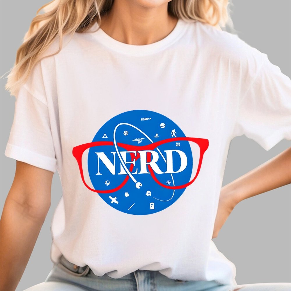 Nerdy Space Patch Geek T-Shirt