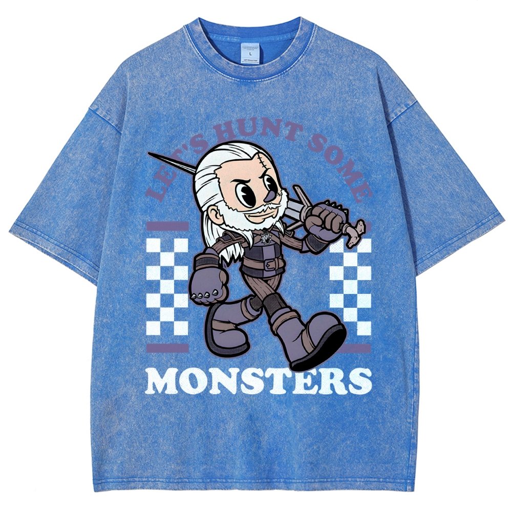 Hunt Some Monsters Vintage Distressed T-shirt