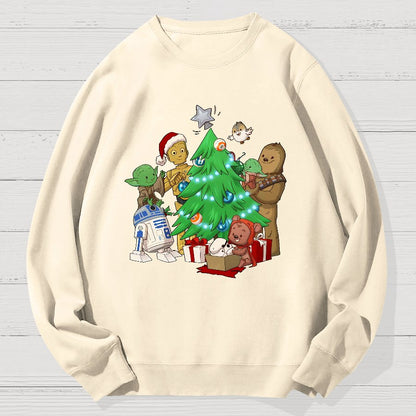 Light Side of the Tree Christmas Geek Cotton Sweatshirt