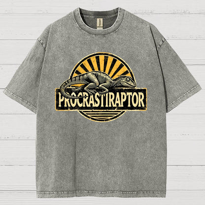 Procrastiraptor Vintage Distressed T-shirt