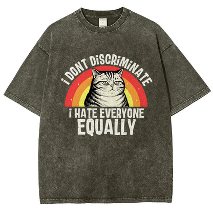 I Hate Everyone Equally Vintage Distressed T-shirt