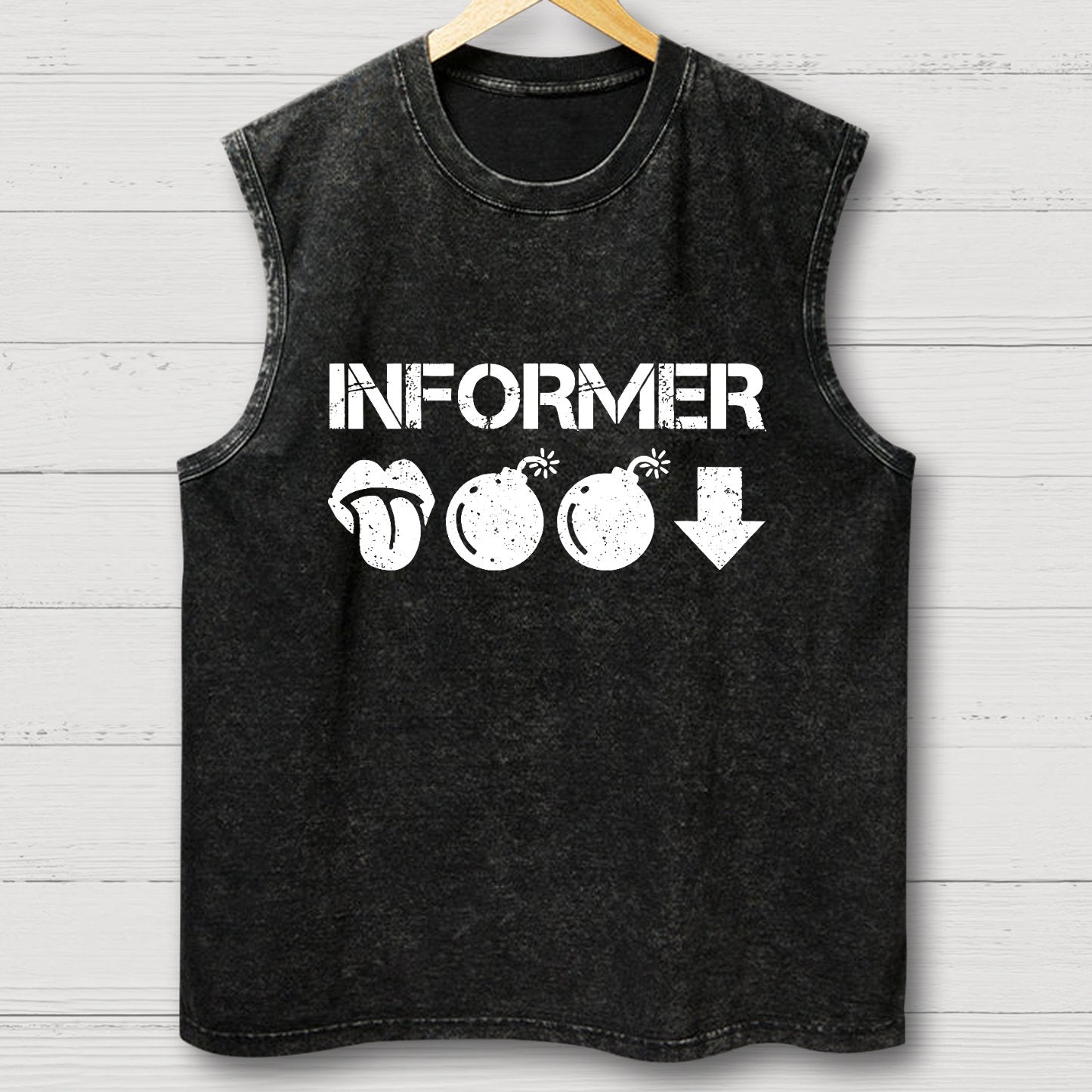 Informer Vintage Distressed Washed Tank