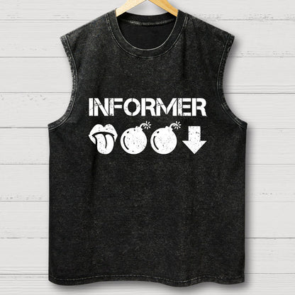 Informer Vintage Distressed Washed Tank