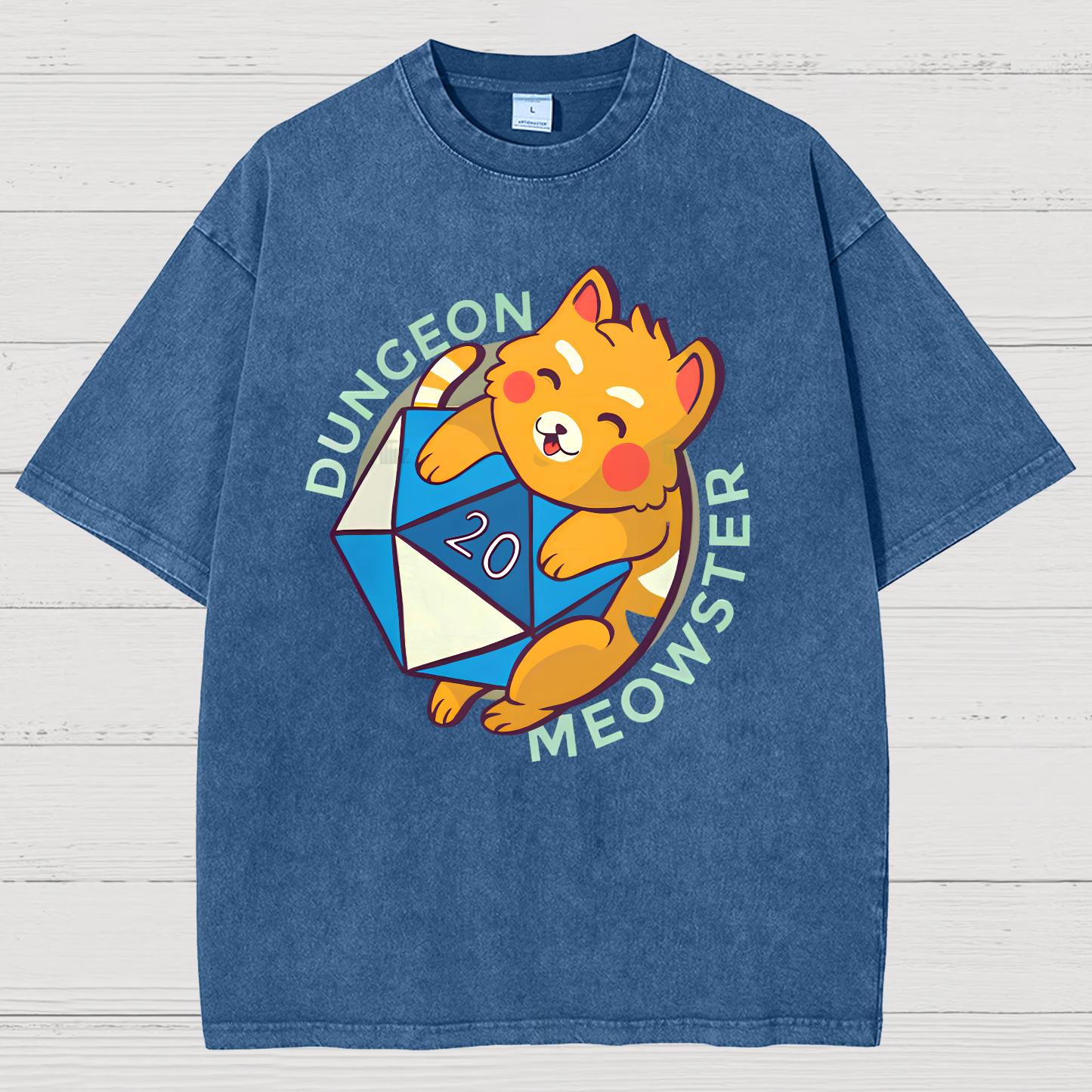 Dungeon Meow Vintage Distressed T-shirt