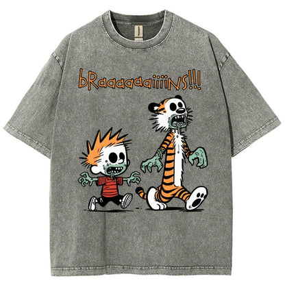 Braaaaaaiiiins!!! Vintage Distressed T-shirt