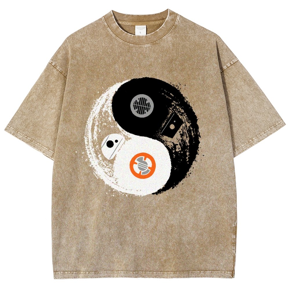 Robot Balance Vintage Distressed T-shirt