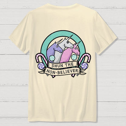 Shun the Non-Believer Back Printing Geek T-Shirt