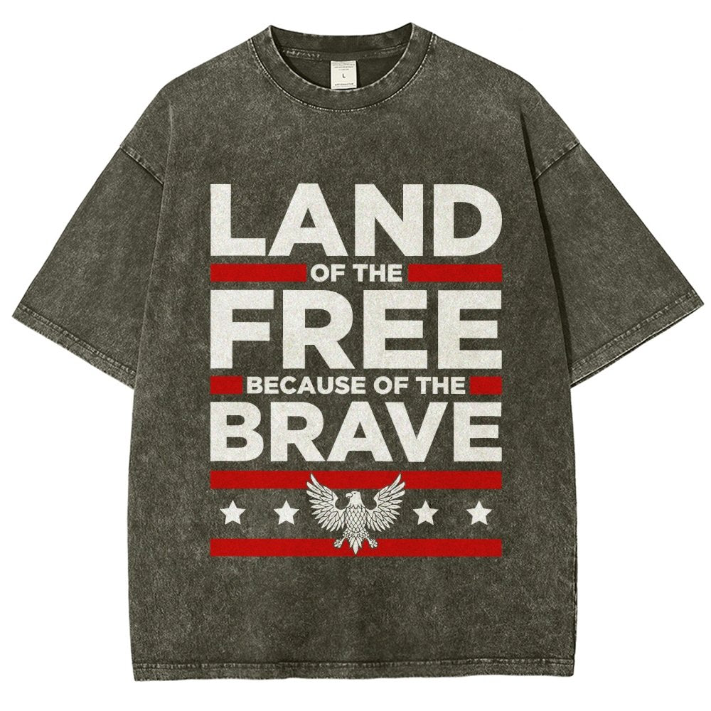 Because of the Brave Vintage Distressed T-shirt