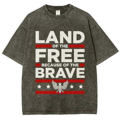 Because of the Brave Vintage Distressed T-shirt
