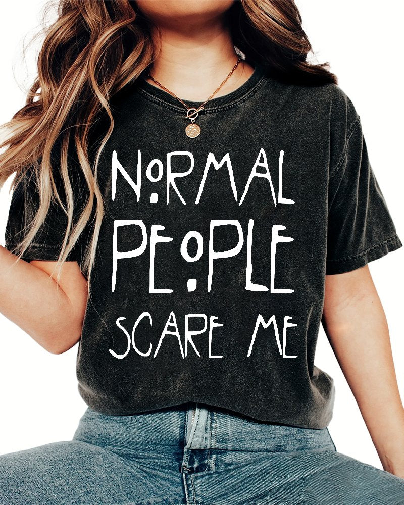 Normal People Scare Me Vintage Distressed T-shirt