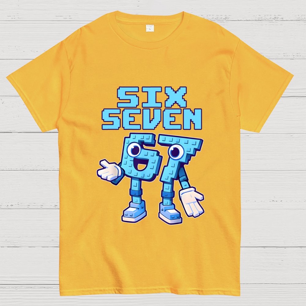Six Seven Ice Cream Drip 67 Meme Gen Alpha Slang Geek T-Shirt