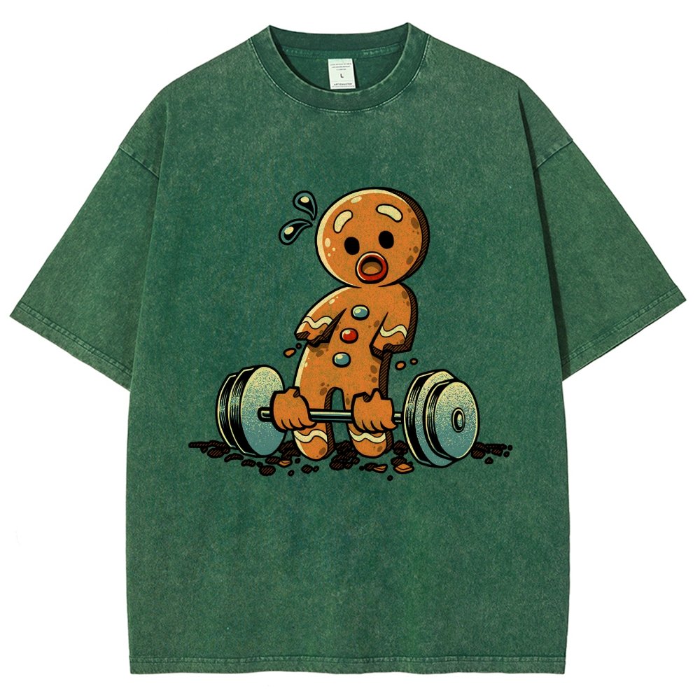 Gingerbread Workout Loosing Arms Vintage Distressed T-shirt