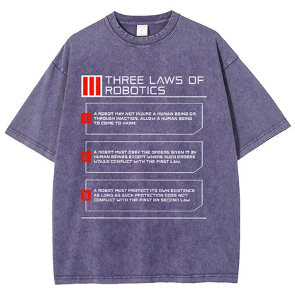 Three Laws of Robotics Vintage Distressed T-shirt