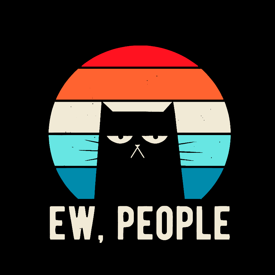 Ew People Funny Cat Geek T-Shirt