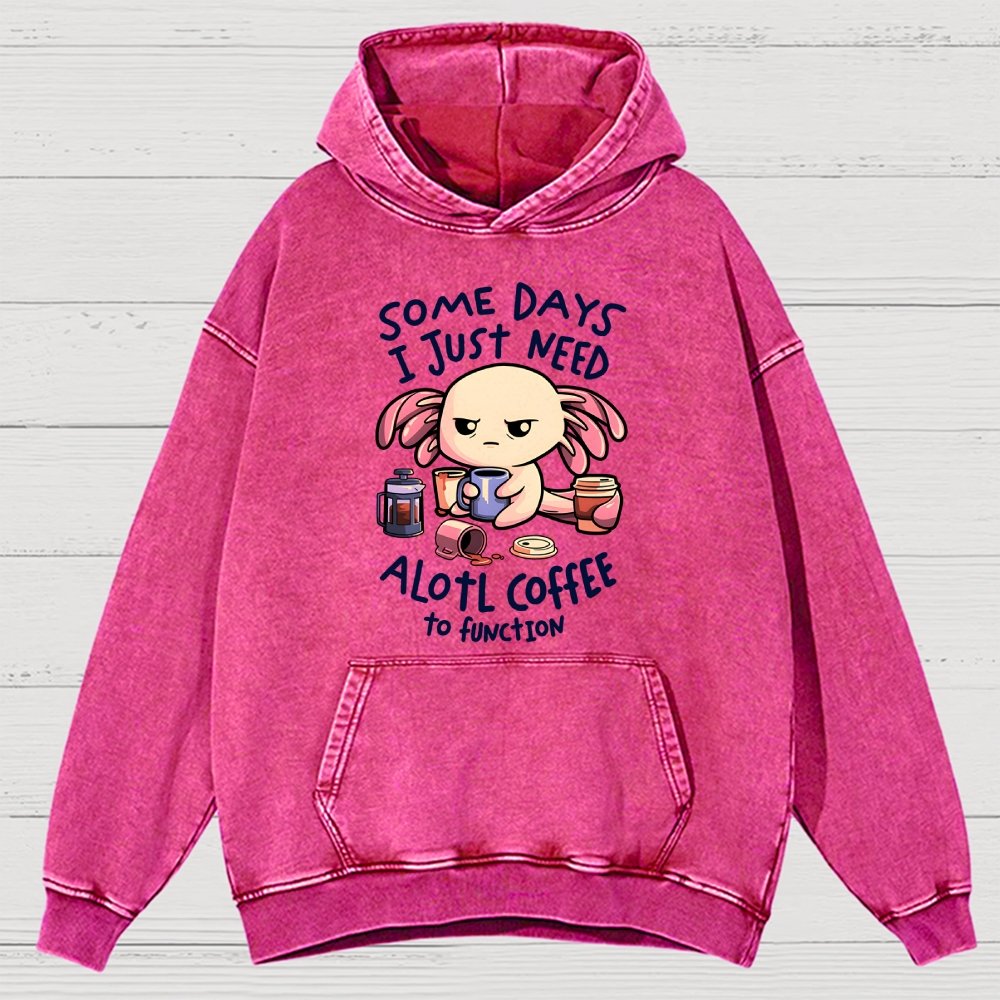 Alotl Coffee Vintage Distressed Hoodie