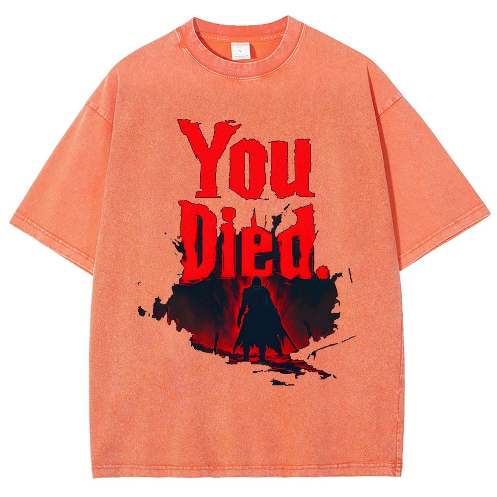 You Died ！Vintage Distressed T-shirt