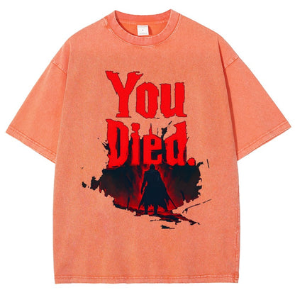 You Died ！Vintage Distressed T-shirt