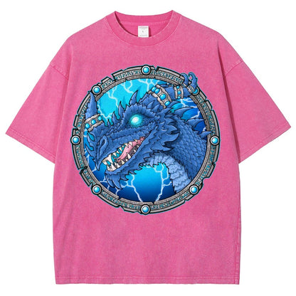 Blue Dragon Vintage Distressed T-shirt