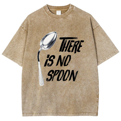 There is no spoon Vintage Distressed T-shirt