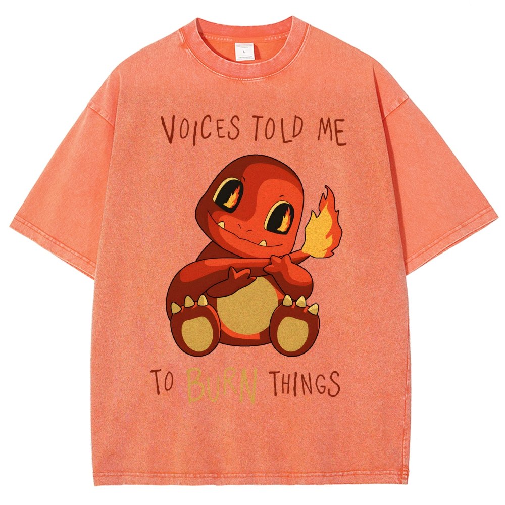 Game Voices Told me to Burn Things Vintage Distressed T-shirt