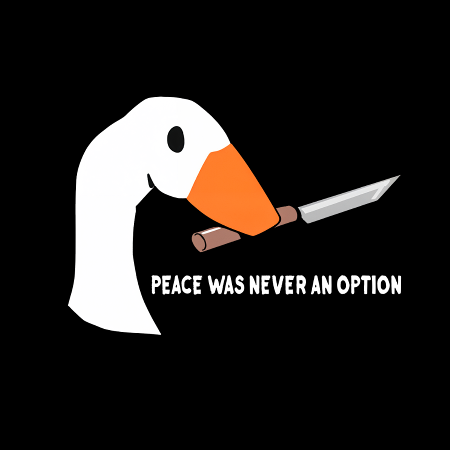 Peace Was Never An Option Duck Nerdy T-Shirt