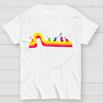 Retro Rainbow Tune Geek T-Shirt
