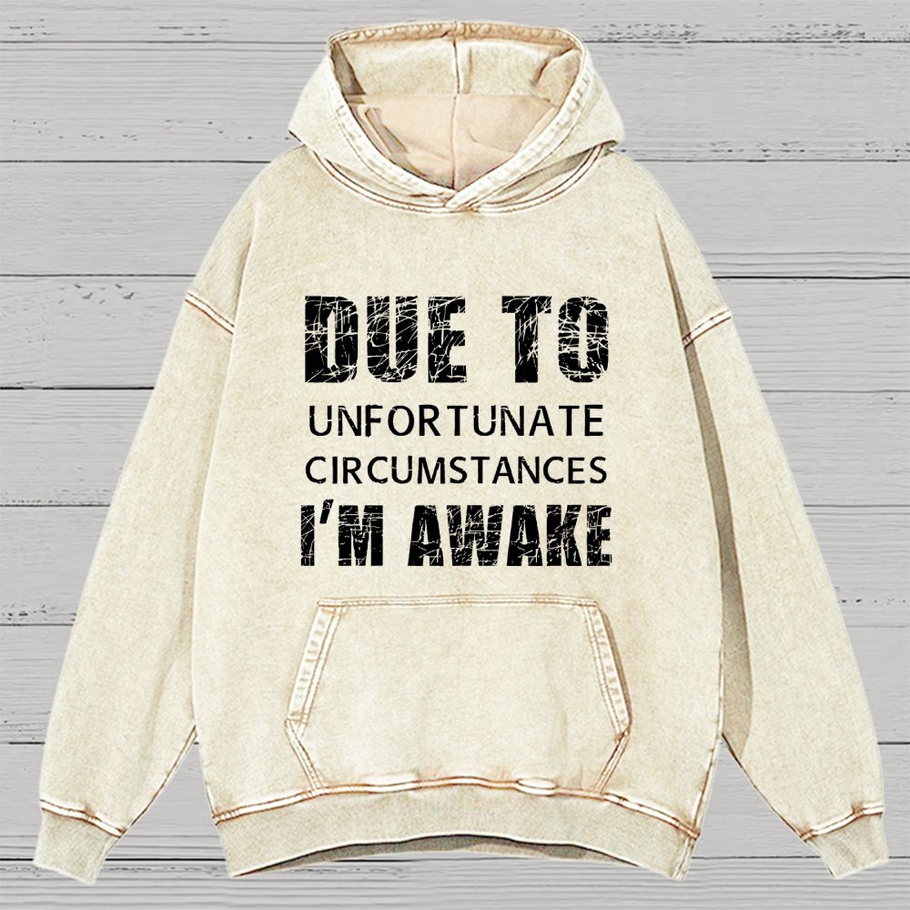 Unfortunate Circumstances Awake Vintage Distressed Hoodie