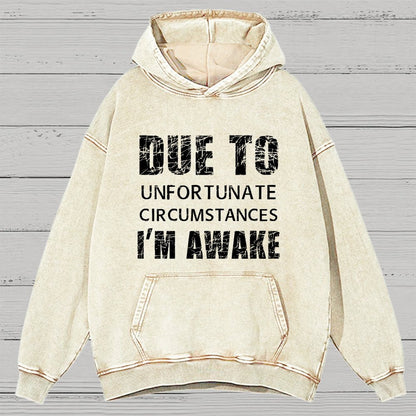 Unfortunate Circumstances Awake Vintage Distressed Hoodie