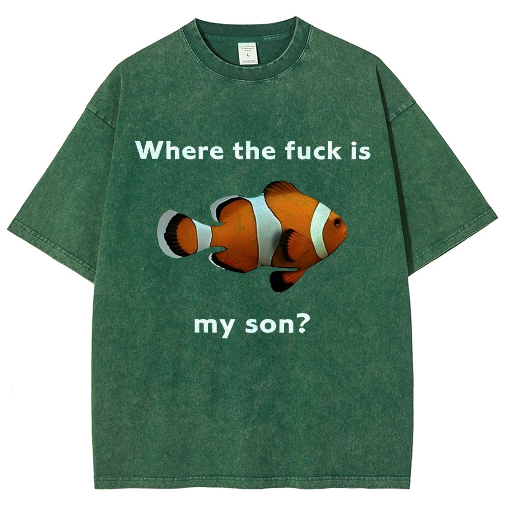Fish Looking For Son Vintage Distressed T-shirt