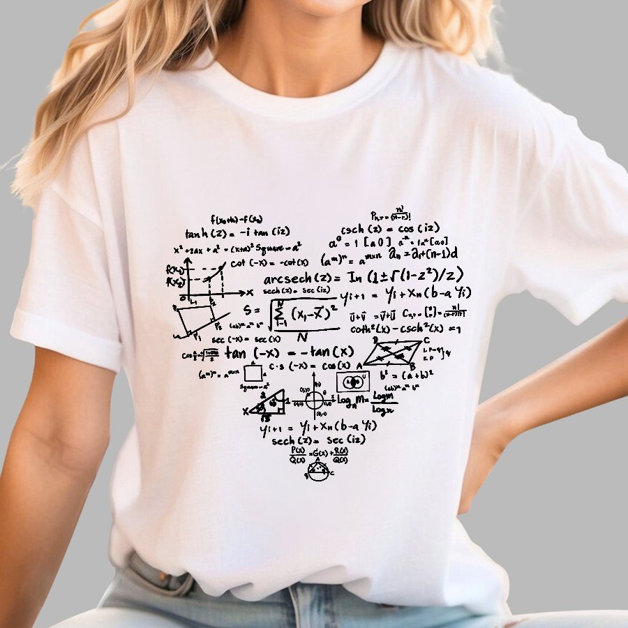 Math Heart, Valentine's Day Nerd Geek T-Shirt