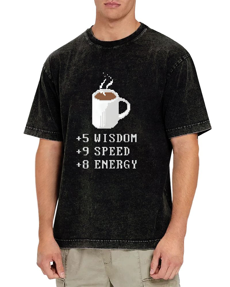 Coffee Plus To Stats Vintage Distressed T-shirt