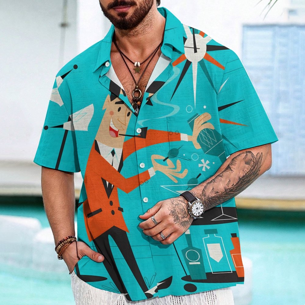 Cocktail Chemistry Reactions Geek Hawaiian Shirt