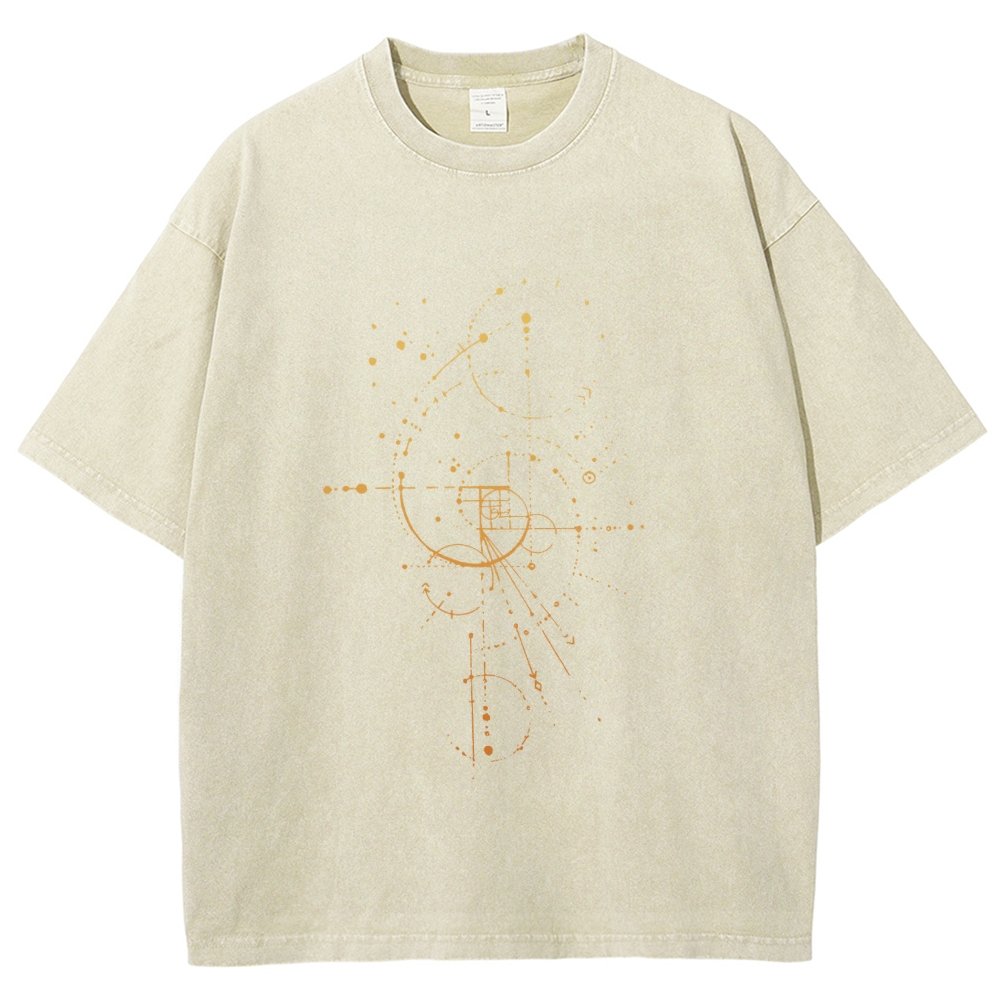 Fibonacci Vintage Distressed T-shirt