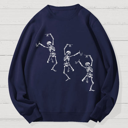 Skeleton Dancing Halloween Geek Cotton Sweatshirt