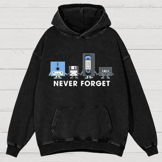 Never Forget Vintage Distressed Hoodie
