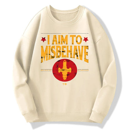 I Aim To Misbehave Geek Cotton Sweatshirt