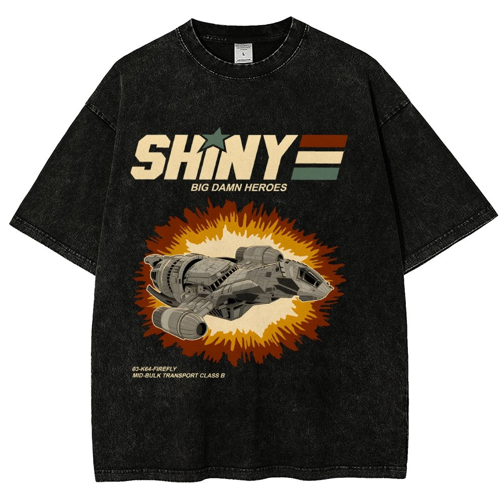 Shiny Heroes Vintage Distressed T-shirt