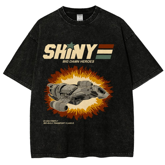 Shiny Heroes Vintage Distressed T-shirt
