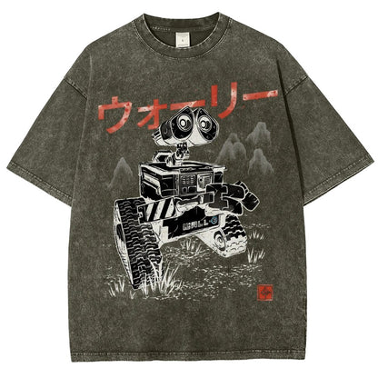 EcoBot Sumi-E Vintage Distressed T-shirt