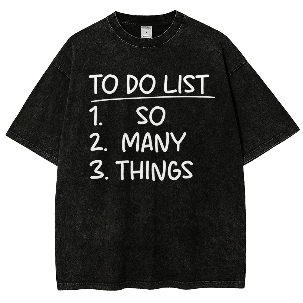 To Do List Vintage Distressed T-shirt