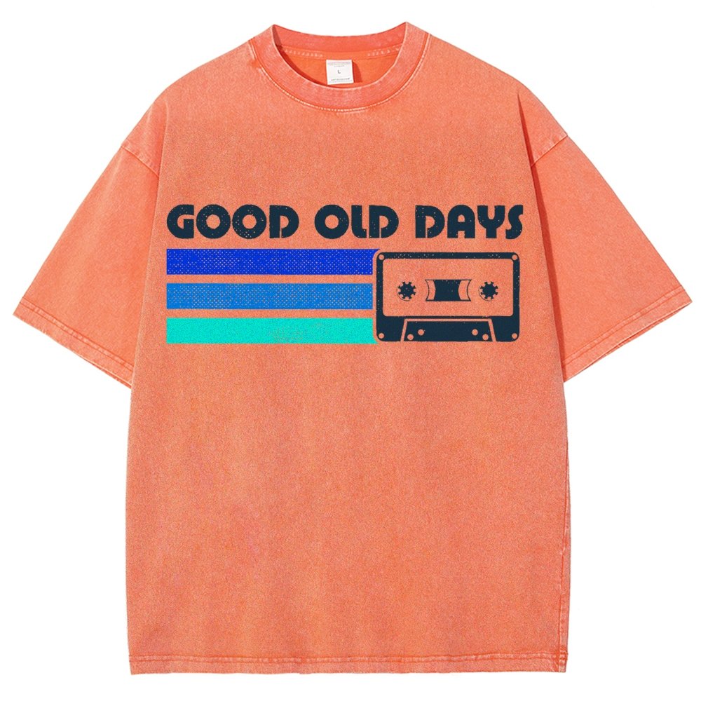 Old Days Vintage Mixtape Vintage Distressed T-shirt