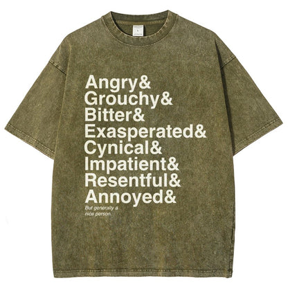 Generally A Nice Person Vintage Distressed T-shirt