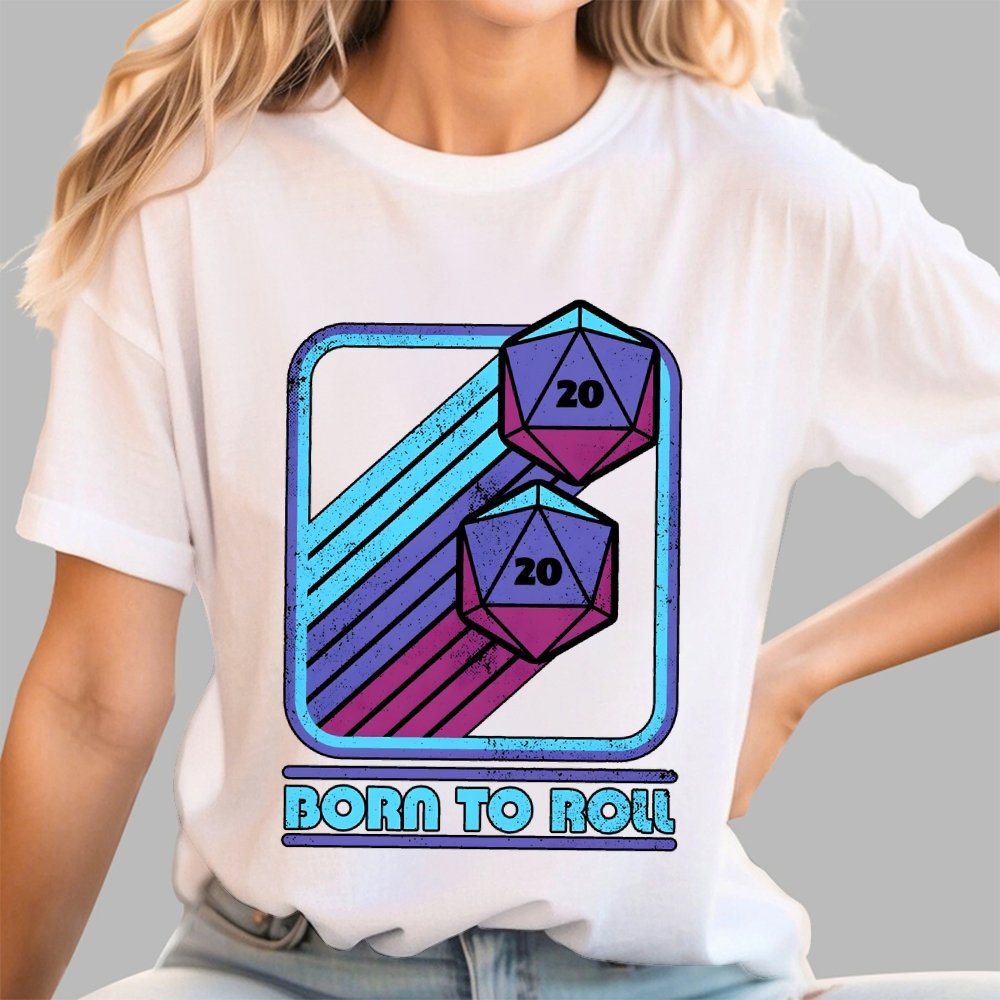 RPG Vintage Born To Roll Geek T-Shirt