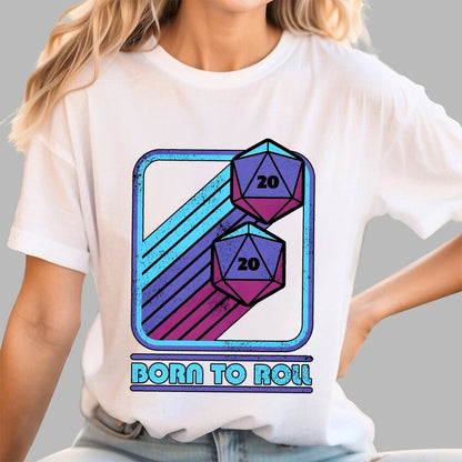 RPG Vintage Born To Roll Geek T-Shirt