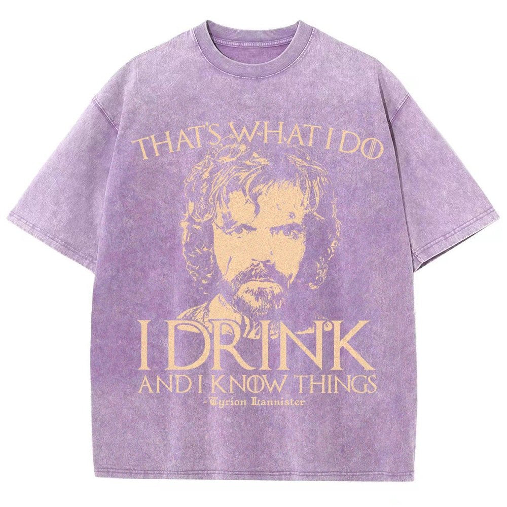 I Drink And I Know Things Vintage Distressed T-shirt