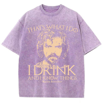 I Drink And I Know Things Vintage Distressed T-shirt