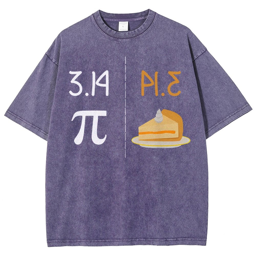 Funny PI Mirror Image Of 3.14 Is PIE Vintage Distressed T-shirt