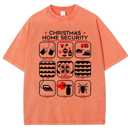 Christmas Home Security Vintage Distressed T-shirt