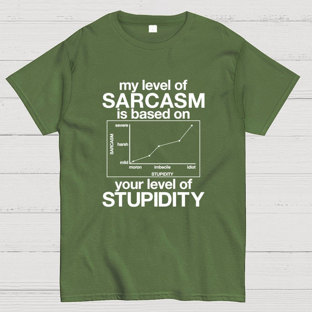 Sarcasm Level Chart Geek T-Shirt